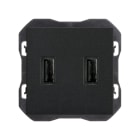 SIMON - Cargador SIMON 270 USB doble 3,1A tipo A+A SMATCHARGE negro mate