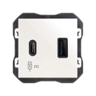 SIMON - Cargador SIMON 270 USB doble 3,1A tipo A+C QUICKCHARGE blanco