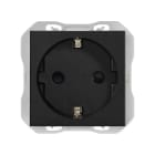 SIMON - Base de enchufe SIMON 270 schuko con embornamiento rápido negro mate