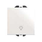 SIMON - Pulsador SIMON 270 con grabado luz luminoso 10A blanco
