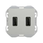 SIMON - Cargador SIMON 270 USB doble 3,1A tipo A+A SMATCHARGE aluminio