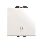 SIMON - Pulsador SIMON 270 con grabado campana 10A blanco