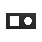 SIMON - Marco mínimo SIMON 270 con 2 elementos 1 enchufe+1 módulo negro mate