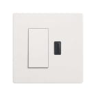 SIMON - Kit monoblock SIMON 270 conmutador pulsante+cargador USB A2,1A SMATCHARGE blanco