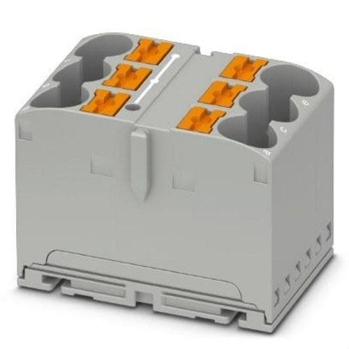 PHOENIX CONTACT - Bloque para distribución PTFIX 6X10/S GY 450V 57A enclavar en adaptador para carril gris
