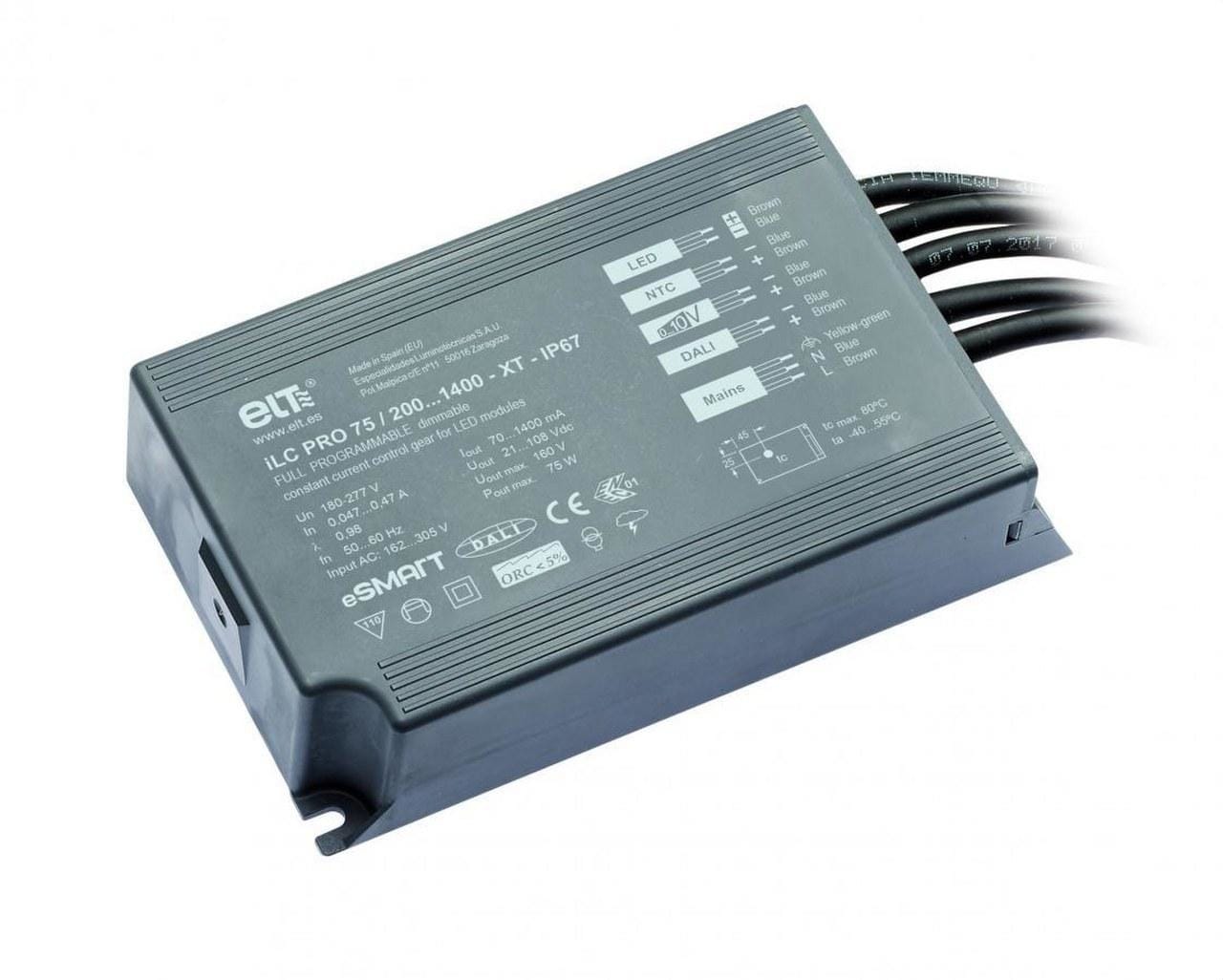ELT - Equipo programable de corriente constante iLC PRO 75/200/1400-XT-IP67 1x75W para módulos LED