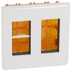 LEGRAND - Caja de puesto de trabajo empotrado Mosaic para 2x4 módulos - Material plástico - Blanco