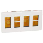 LEGRAND - Caja de puesto de trabajo empotrado Mosaic para 4x4 módulos - Material plástico - Blanco