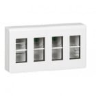 LEGRAND - Caja de puesto de trabajo en superficie Mosaic para 4x4 módulos - Material plástico - Blanco