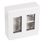 LEGRAND - Caja de puesto de trabajo en superficie Mosaic para 2x4 módulos - Material plástico - Blanco