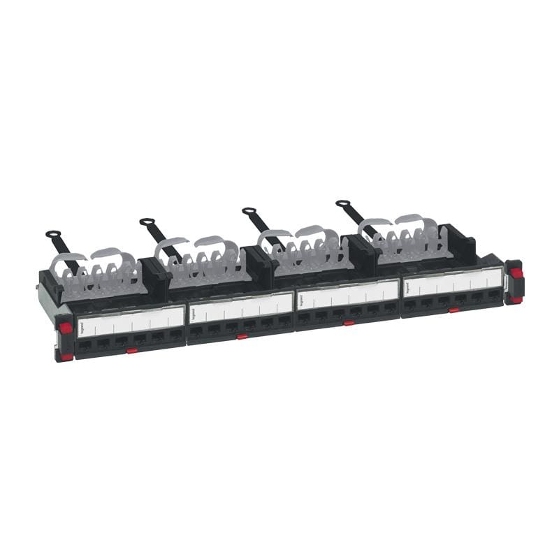 LEGRAND - Panel de conexión recto equipado con 24 conectores RJ45 LCS³ Cat. 5e FTP - 1U