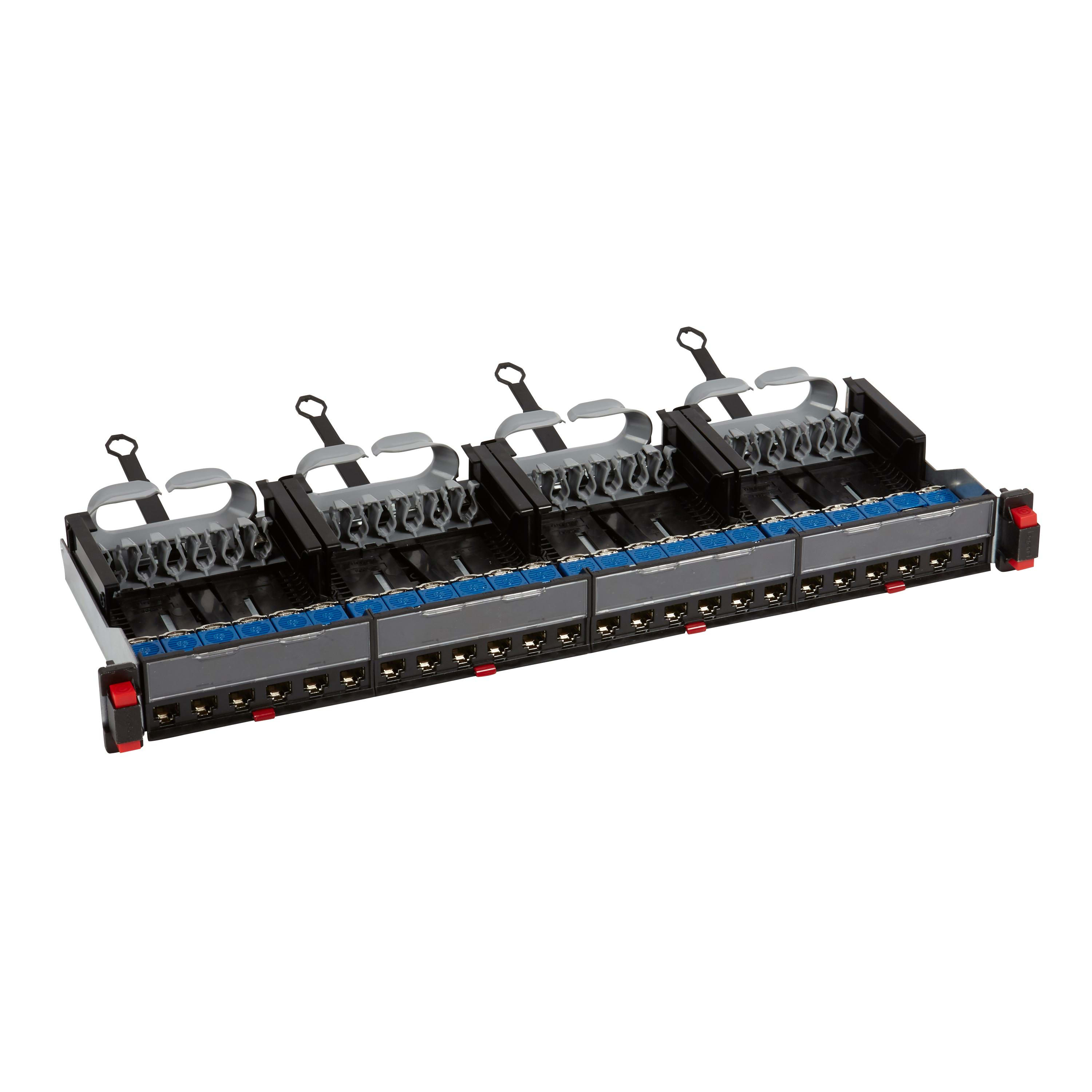 LEGRAND - Panel de conexión recto equipado con 24 conectores RJ45 LCS³ Cat. 6 STP - 1U