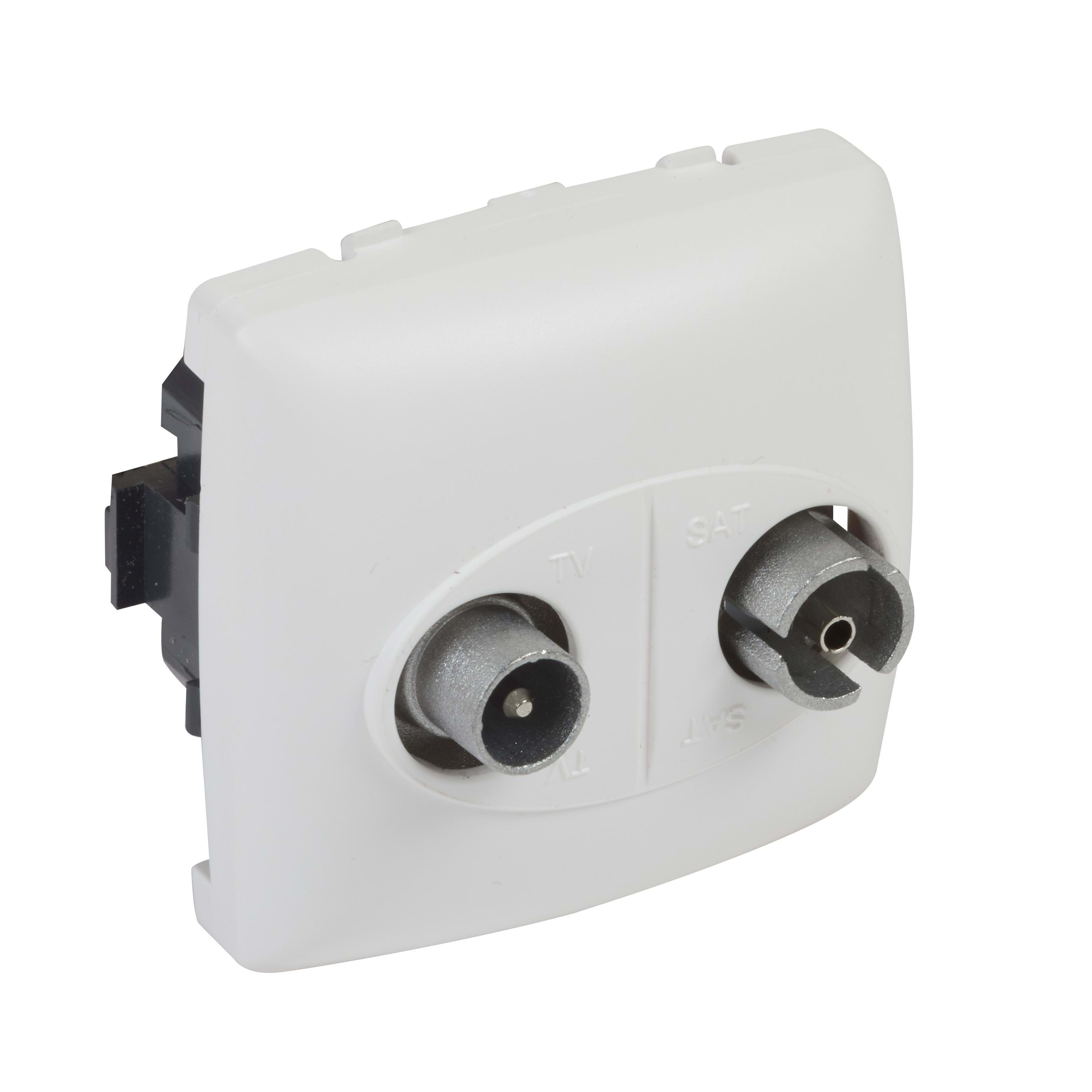 LEGRAND - Base TV/R-SAT intermedia - Oteo - componible - 14 dB - 2400 MHz - Blanco