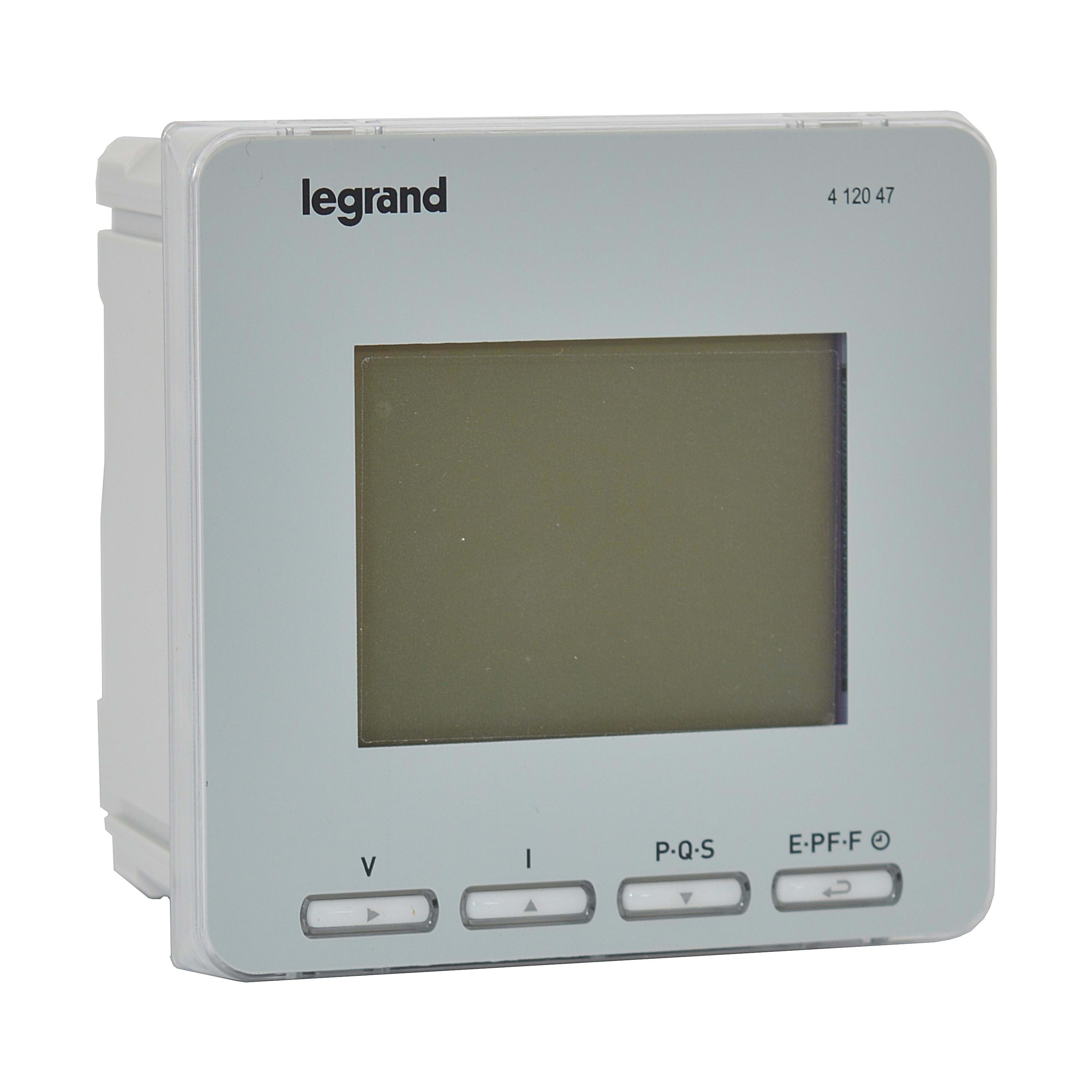 LEGRAND - Central de medida EMDX³ Basic multifunción- salida por impulsos y Modbus RS485 - 96x96x60mm - Pantalla LCD
