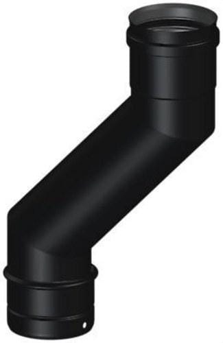DINAK - Codo 45º offset 150 DEKO PELLETS diámetro 100 negro