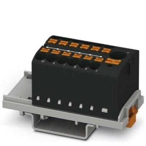 PHOENIX CONTACT - Bloque para distribución PTFIX 6/12X2,5-NS35 BK