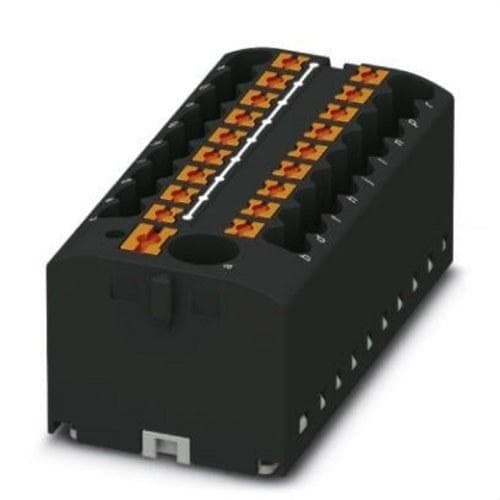 PHOENIX CONTACT - BLQ.DISTR.PTFIX 6/18X2,5 BK,BNE.BA.ALIM.CX.PUSH-IN,19 CX.SECCIÓN: 0,14-4mm²,AWG: