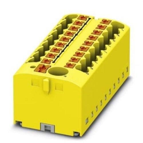 PHOENIX CONTACT - BLQ.DISTR.PTFIX 6/18X2,5 YE,BNE.BA.ALIM.CX.PUSH-IN,19 CX.SECCIÓN: 0,14-4mm²,AWG:
