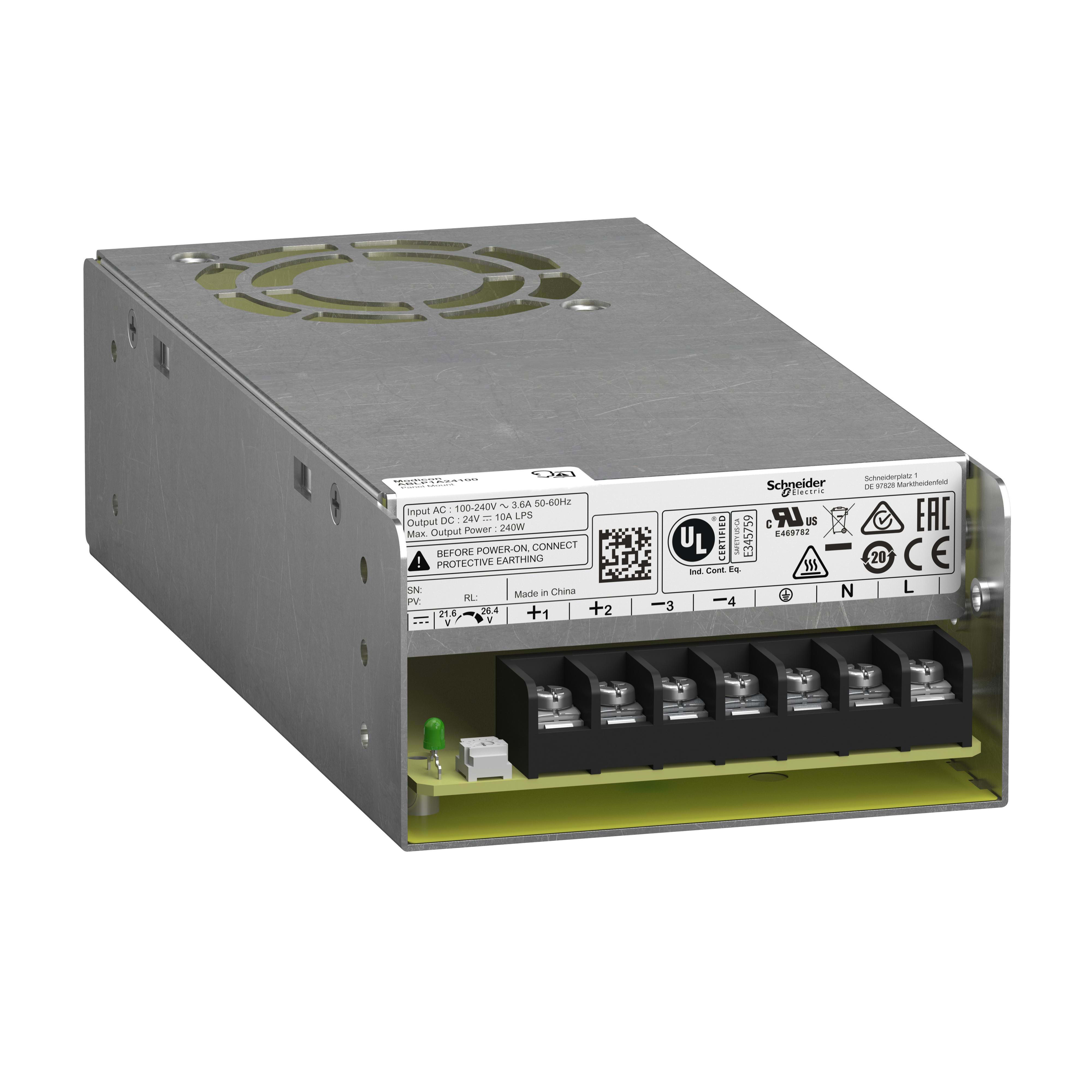 Schneider Electric - Fuente de alimentación POWER SUPPLY 24V 10A montaje en panel