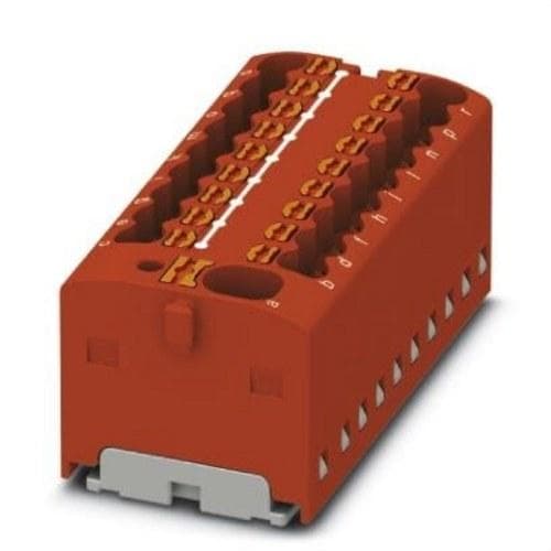 PHOENIX CONTACT - Bloque para distribución PTFIX 4/18X1,5 RD 450V 17,5A conexión push-in rojo