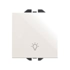 SIMON - Pulsador SIMON 270 con grabado luz 10A blanco