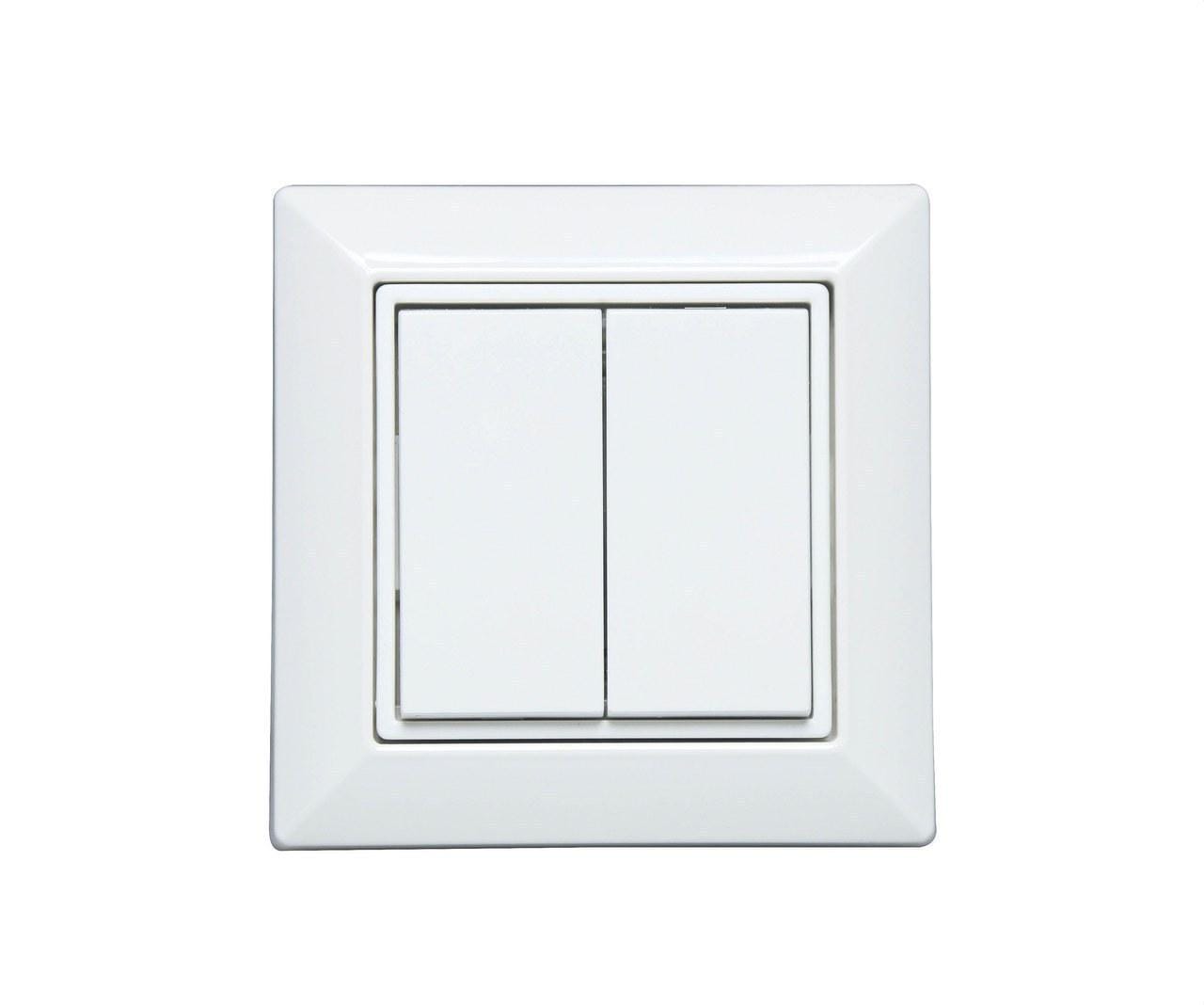 FINDER - Pulsador inalámbrico para pared 013.B9 vía Bluetooth SERIE 1Y, 4 canales, blanco