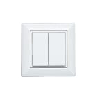 FINDER - Pulsador inalámbrico para pared 013.B9 vía Bluetooth SERIE 1Y, 4 canales, blanco