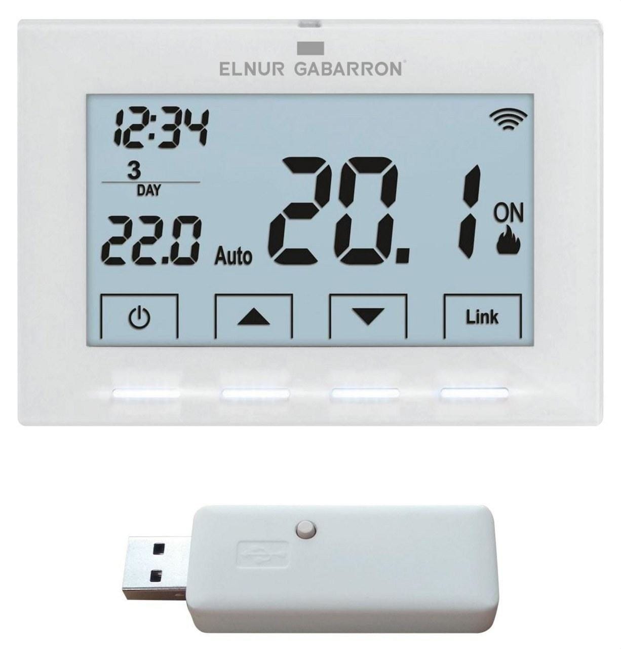 GABARRON - Cronotermostato de ambiente CTM21 WIFI con conexión Wifi con G CONTROL HUB USB