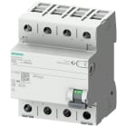 SIEMENS - Interruptor diferencial, 4 polos, Tipo B+, con retardo breve, entrada: 40A, 30mA, Un AC: 400V