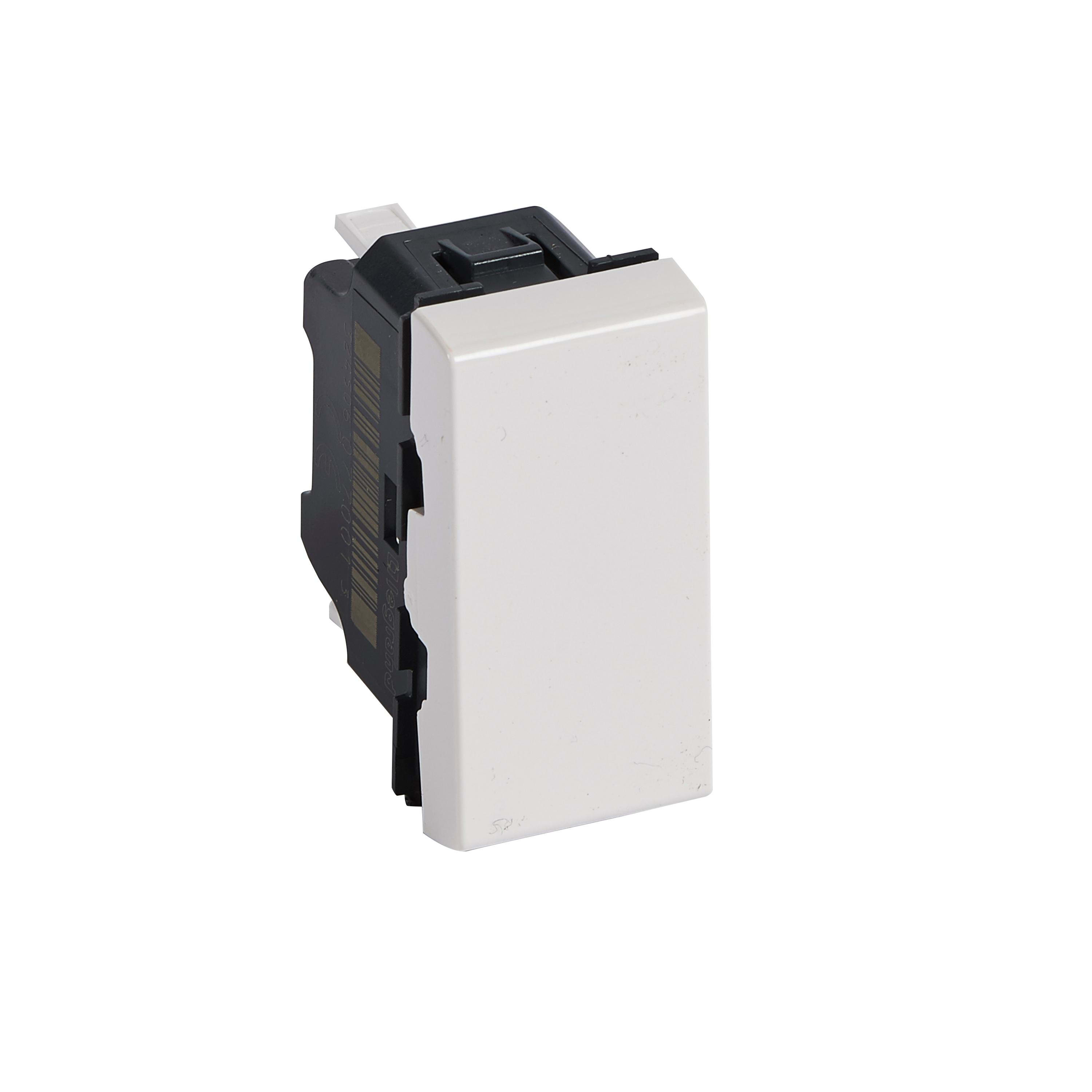 LEGRAND - Conmutador Mosaic EasyLed - 1 módulo - 10AX - Blanco