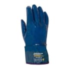 JUBA - Guante nitrilo cubierto manguito talla M azul