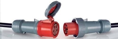 MENNEKES - Prolongador Power Top Plus 3408 63A 3P+T rojo