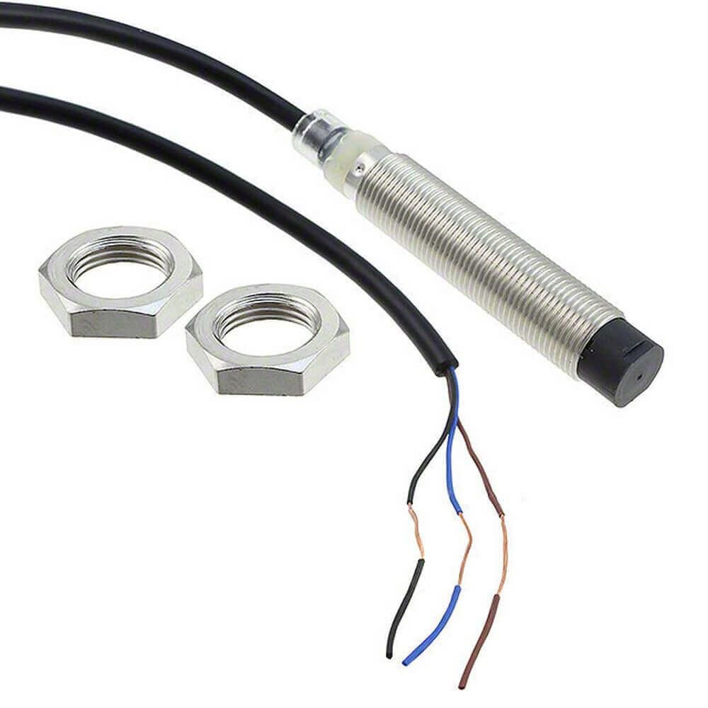 OMRON - Sensor inductivo M12 largo no enrasado 8mm 3h NPN NA cable 2m Lite