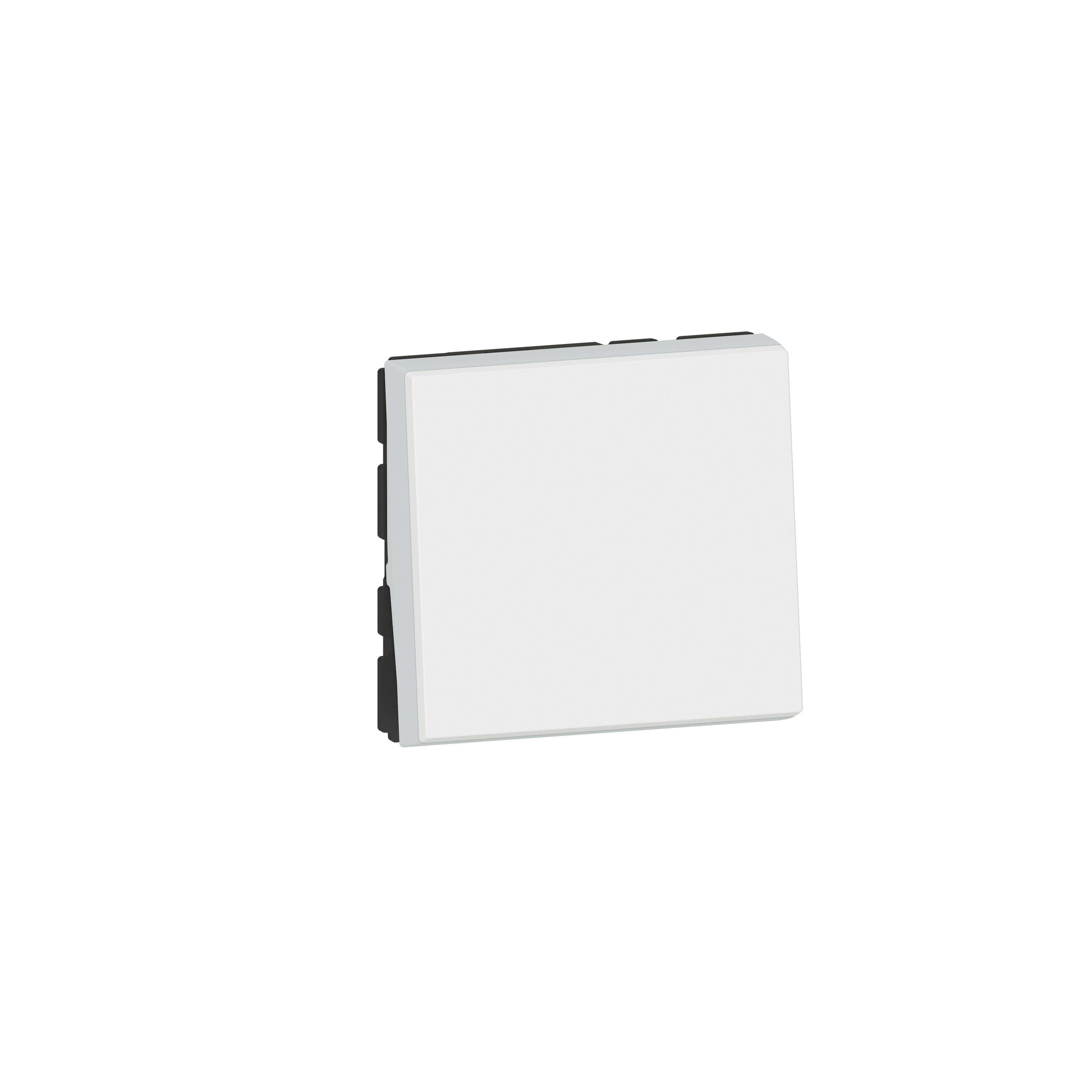 LEGRAND - Interruptor Mosaic EasyLed - 2 módulos, 1 vía o polo - 10AX - 250 V~ - Blanco