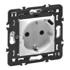 LEGRAND - Base de corriente Mosaic - 2P+T - 2 módulos -USB C - con soporte - Blanco