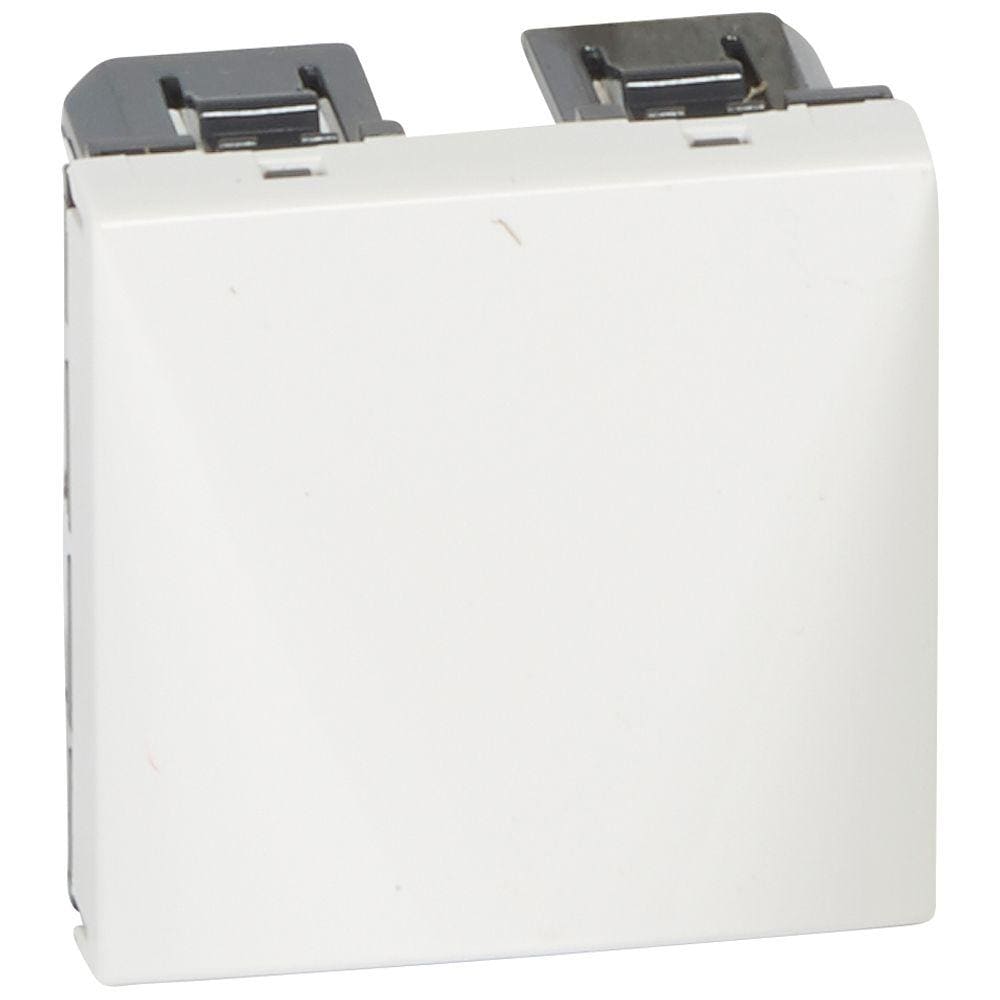 LEGRAND - Salida de cables Mosaic - con retenedor - 2 módulos - Blanco
