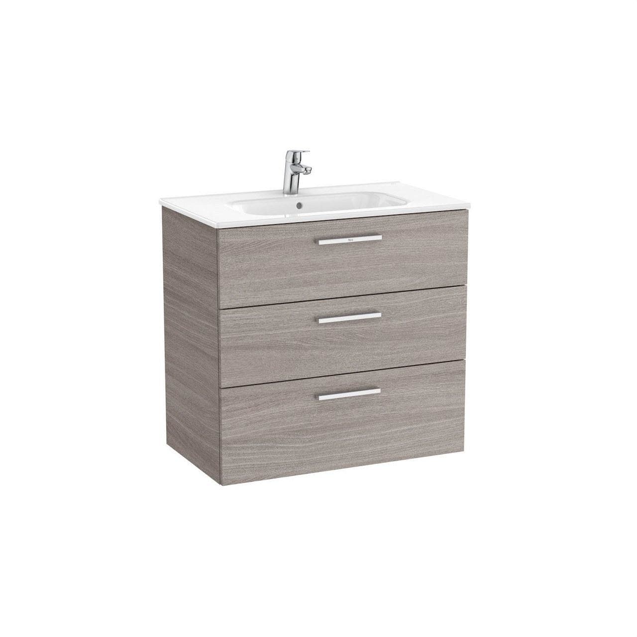 ROCA - Conjunto Victoria base+lavabo 800 roble city texturizado 3 cajones