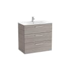 ROCA - Conjunto Victoria base+lavabo 800 roble city texturizado 3 cajones