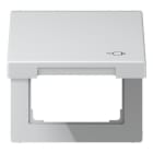 JUNG - Tapa abatible base Schuko® 50x50 aluminio de la Serie LS acabado metálico
