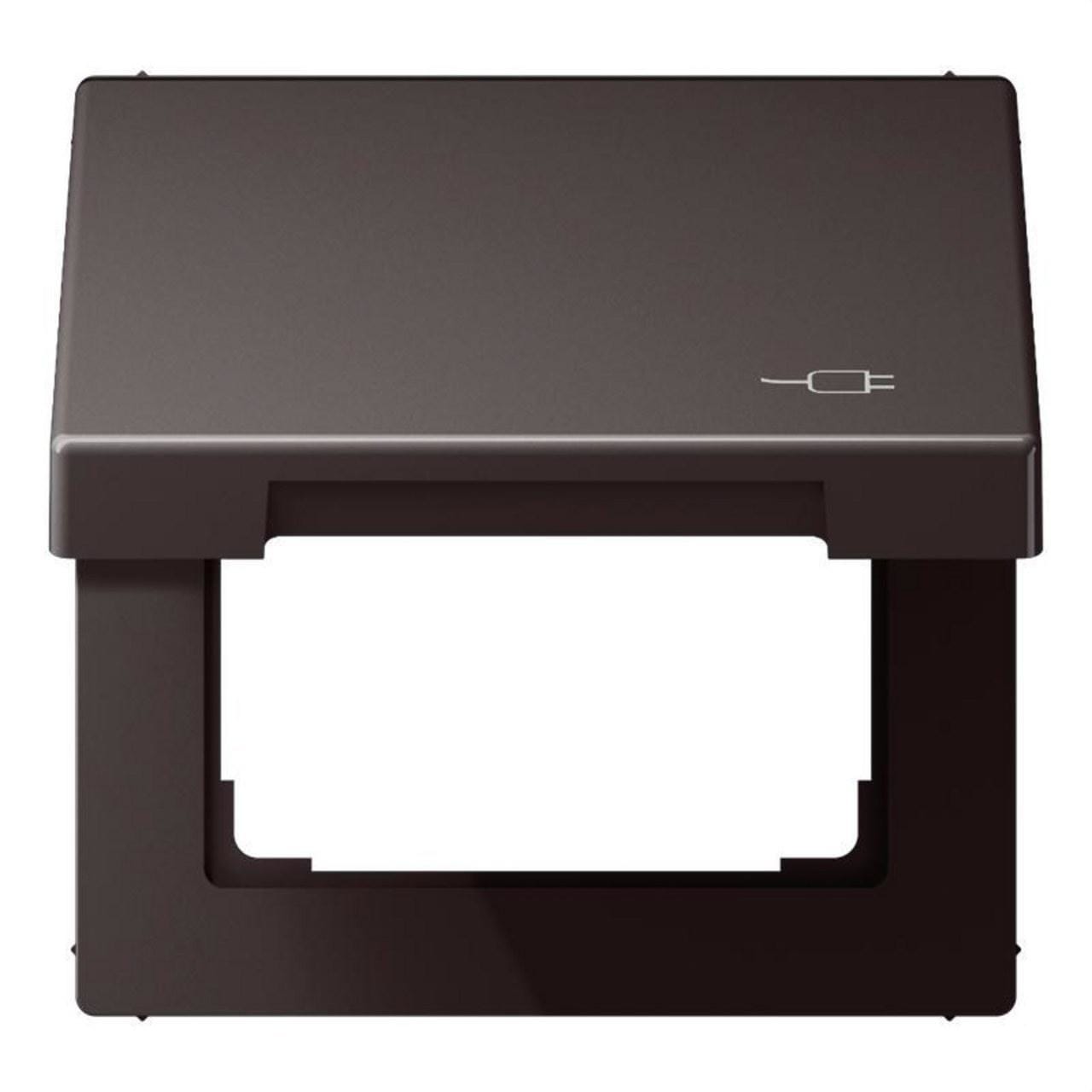 JUNG - Tapa abatible base Schuko® 50x50 dark (aluminio lacado) de la Serie LS acabado metálico