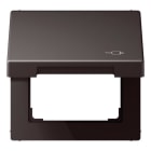 JUNG - Tapa abatible base Schuko® 50x50 dark (aluminio lacado) de la Serie LS acabado metálico