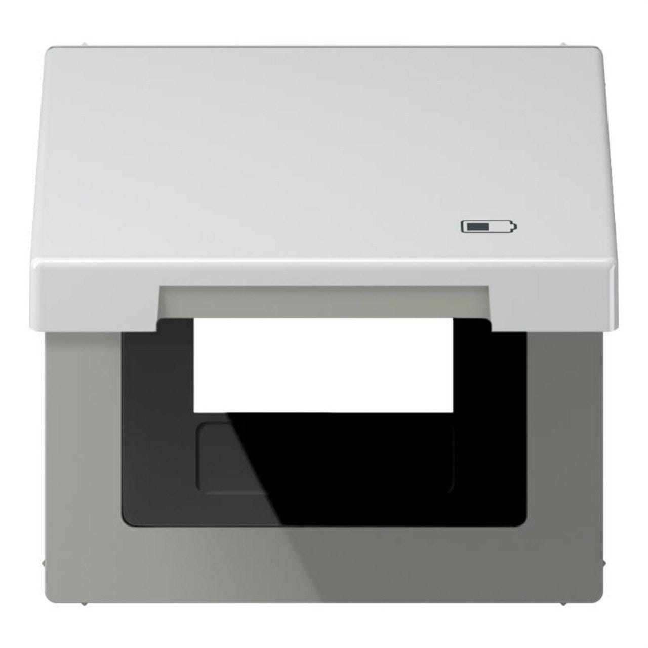 JUNG - Tapa abatible cargador doble USB aluminio de la Serie LS acabado metálico