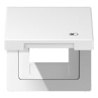 JUNG - Tapa abatible cargador doble USB blanco alpino de la Serie LS termoplástico (a prueba de golpes) extrabrillante con símbolo cargador