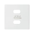 SIMON - Placa cargador SIMON 82 CONCEPT 2xUSB 5V 2,1A blanco mate