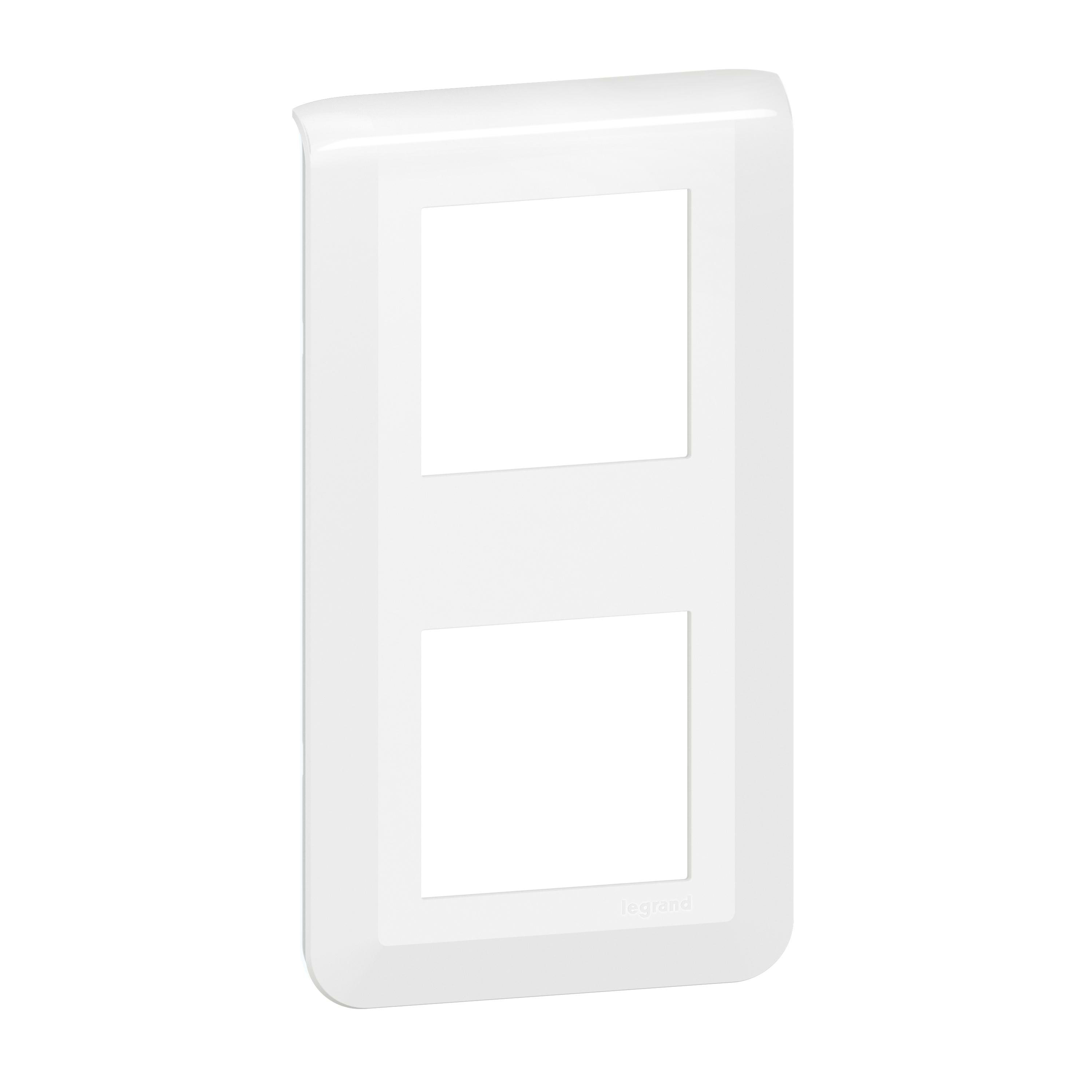 LEGRAND - Placa Mosaic - 2x2 módulos - Vertical - Blanco