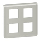 LEGRAND - Placa Mosaic - 2x2x2 módulos - Aluminio
