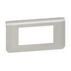 LEGRAND - Placa Mosaic - 4 módulos - Horizontal -Aluminio