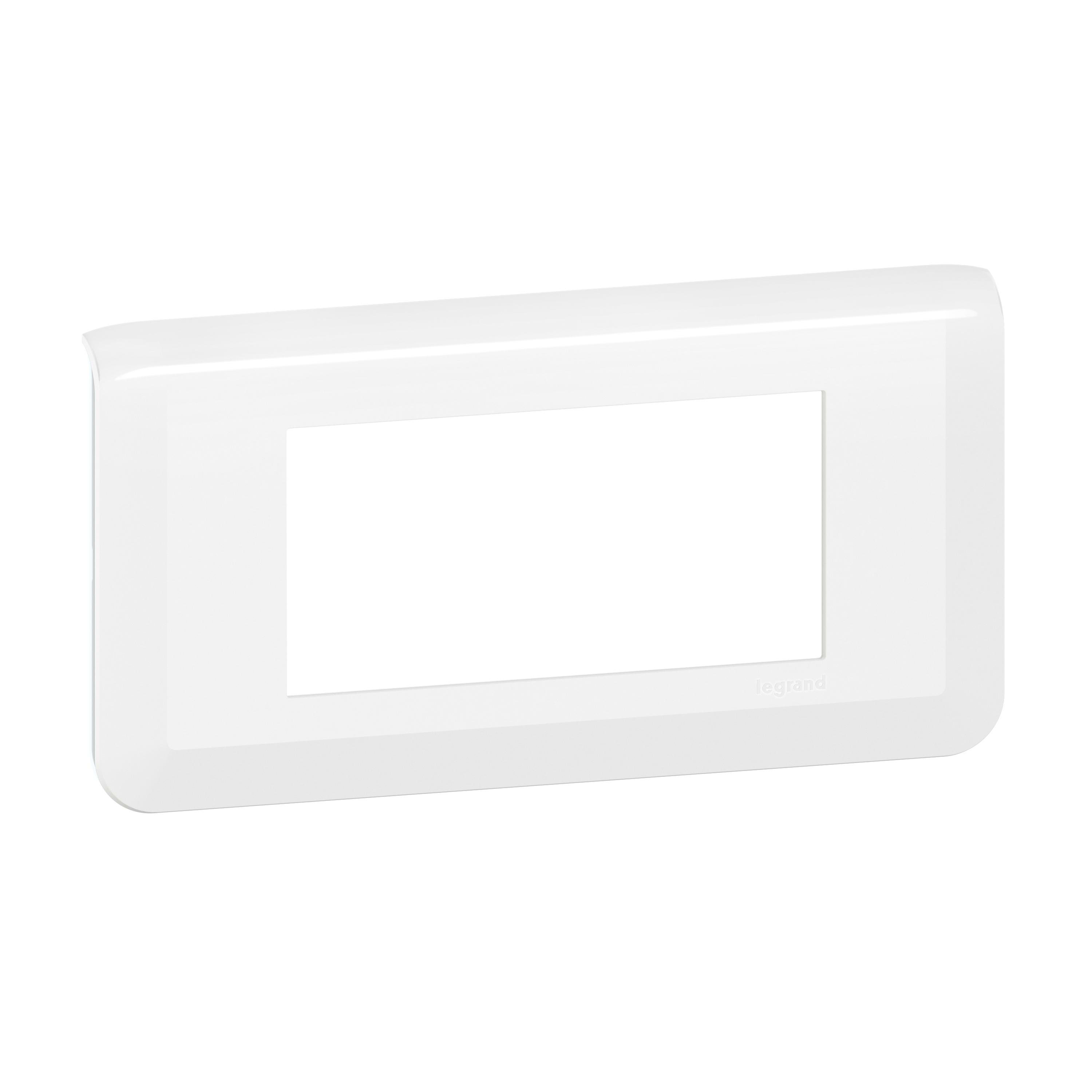 LEGRAND - Placa Mosaic - 4 módulos - Horizontal- Blanco