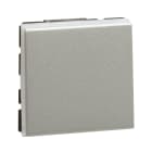 LEGRAND - Conmutador Mosaic EasyLed - 2 módulos - 10 AX - Aluminio