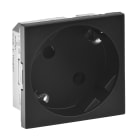 LEGRAND - Base de corriente Mosaic - 2P+T - 2 módulos - Embornamiento automático - En ángulo 45º - Negro mate
